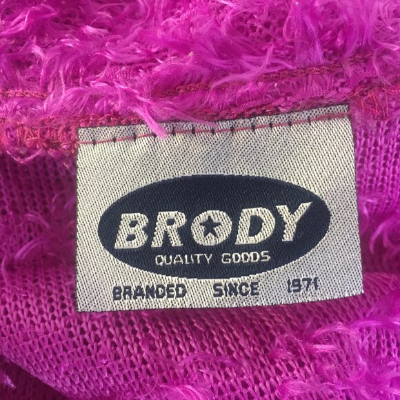 Brody 1990s Purple Fuzzy Fluffy Sleeveless Top Sz S Turtleneck Vintage Fuscia - Picture 8 of 9